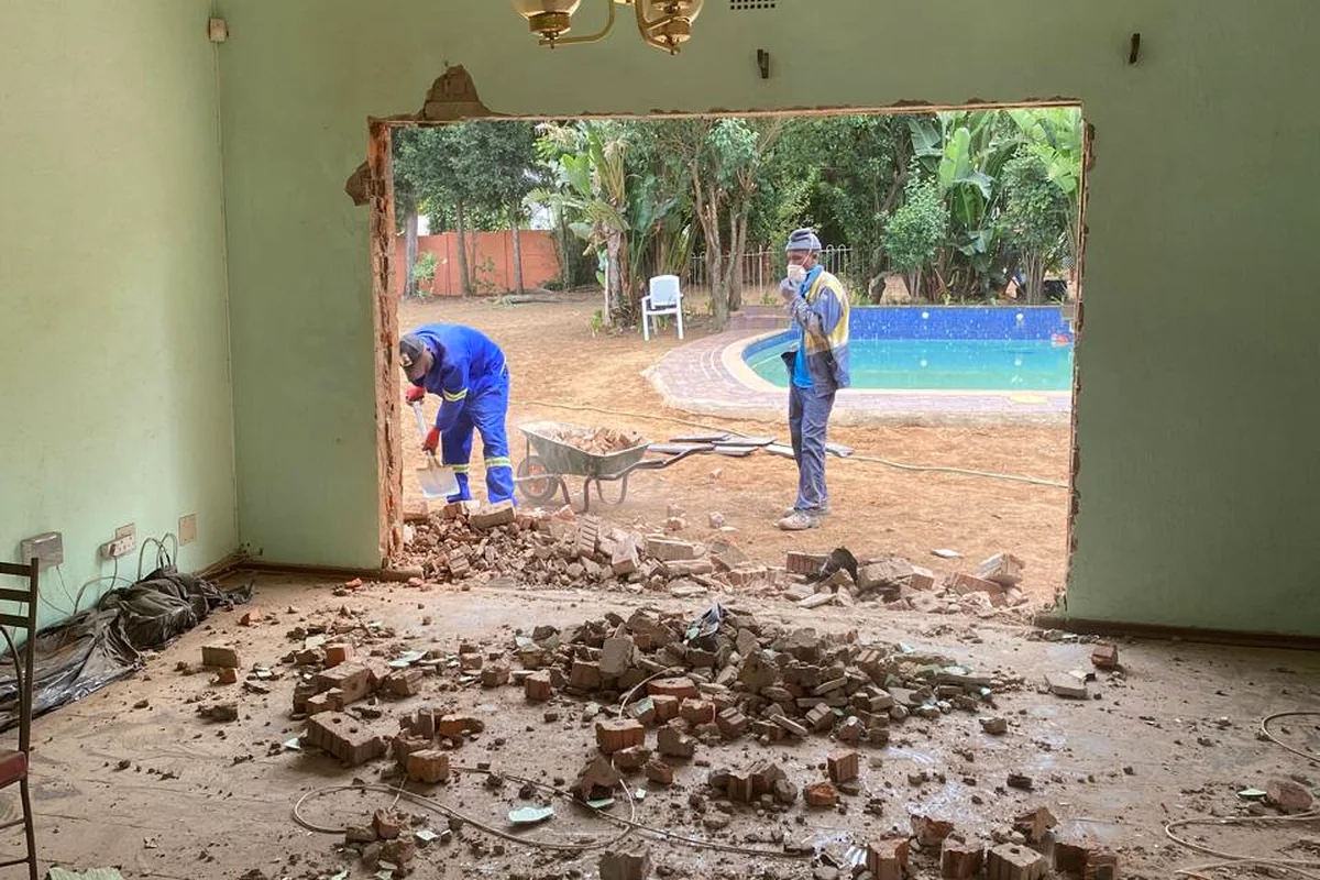 Construction-site clearing project